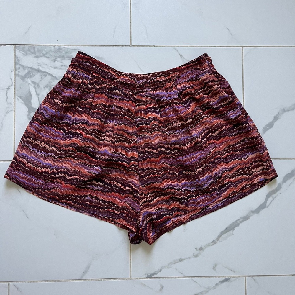 Ulla Johnson Alina Short Purple Sapphire marbled print sz 8